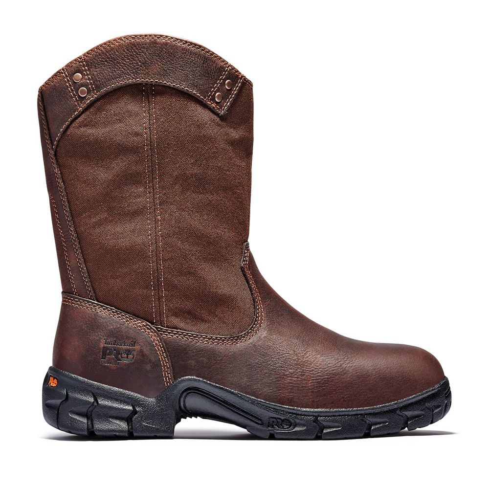 Botas Pro Timberland Argentina Hombre - Pro Excave Wellington Steel Toe - Marrones - AGHTKB-386